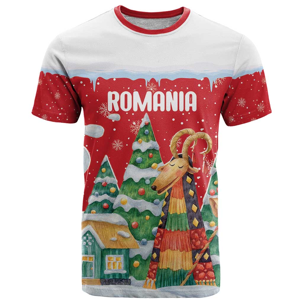 Romania Christmas Personalized T Shirt Romanian Folklore Capra Goat - Wonder Print Shop