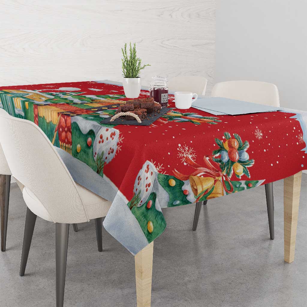 Romania Christmas Personalized Tablecloth Romanian Folklore Capra Goat - Wonder Print Shop