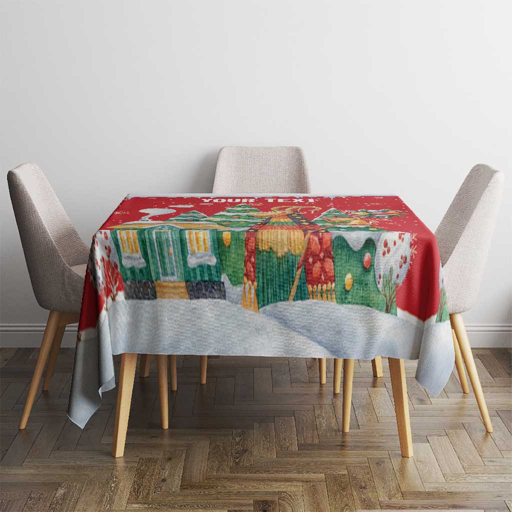 Romania Christmas Personalized Tablecloth Romanian Folklore Capra Goat - Wonder Print Shop