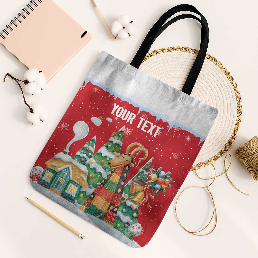 Romania Christmas Personalized Tote Bag Romanian Folklore Capra Goat - Wonder Print Shop