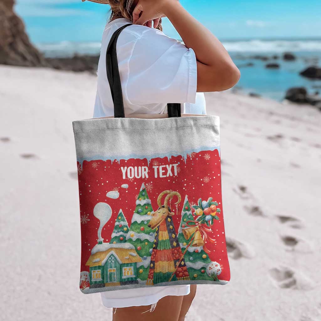 Romania Christmas Personalized Tote Bag Romanian Folklore Capra Goat - Wonder Print Shop