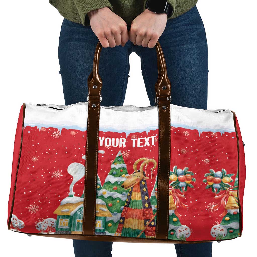 Romania Christmas Personalized Travel Bag Romanian Folklore Capra Goat - Wonder Print Shop