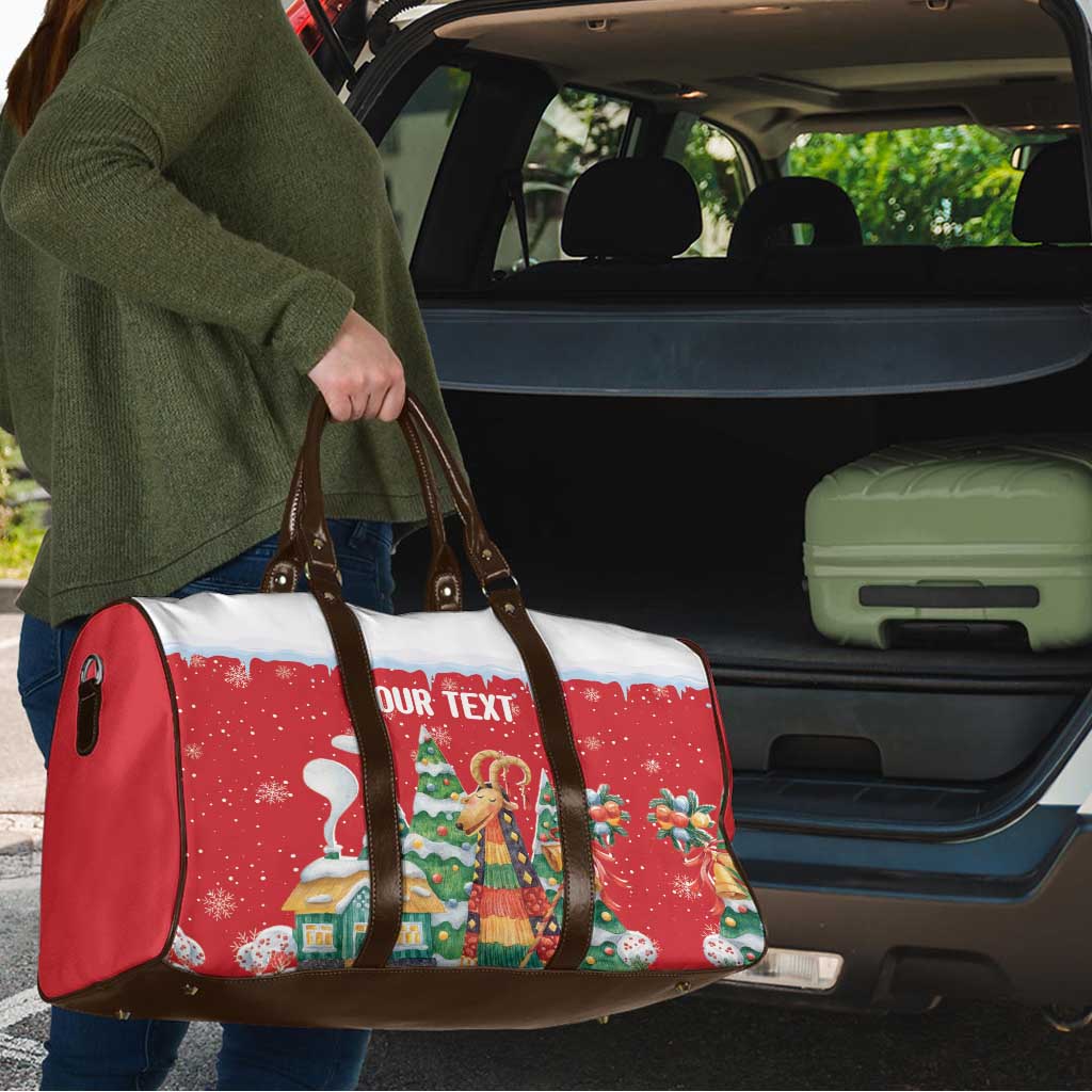 Romania Christmas Personalized Travel Bag Romanian Folklore Capra Goat - Wonder Print Shop
