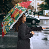 Romania Christmas Personalized Umbrella Romanian Folklore Capra Goat - Wonder Print Shop