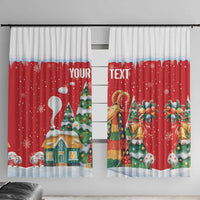 Romania Christmas Personalized Window Curtain Romanian Folklore Capra Goat - Wonder Print Shop