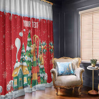 Romania Christmas Personalized Window Curtain Romanian Folklore Capra Goat - Wonder Print Shop