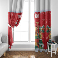 Romania Christmas Personalized Window Curtain Romanian Folklore Capra Goat - Wonder Print Shop