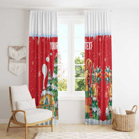 Romania Christmas Personalized Window Curtain Romanian Folklore Capra Goat - Wonder Print Shop