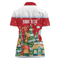 Romania Christmas Personalized Women Polo Shirt Romanian Folklore Capra Goat - Wonder Print Shop