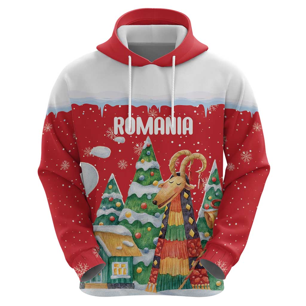 Romania Christmas Personalized Zip Hoodie Romanian Folklore Capra Goat - Wonder Print Shop