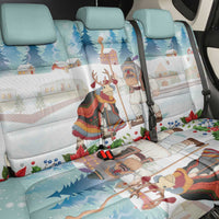 Romania Christmas Back Car Seat Cover Romanian Folklore Traditional Christmas Mask - Wonder Print Shop