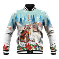 Romania Christmas Baseball Jacket Romanian Folklore Traditional Christmas Mask - Wonder Print Shop