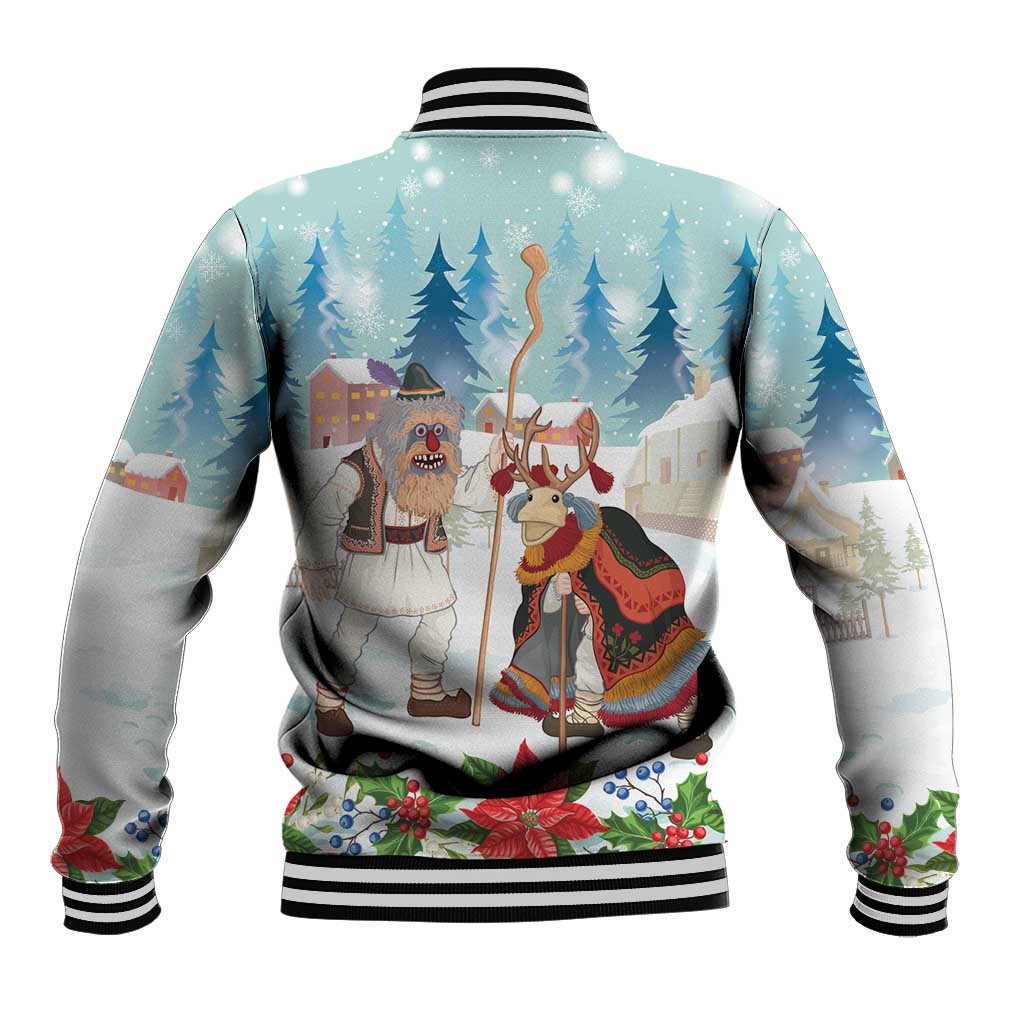 Romania Christmas Baseball Jacket Romanian Folklore Traditional Christmas Mask - Wonder Print Shop