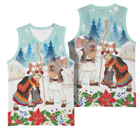 Romania Christmas Basketball Jersey Romanian Folklore Traditional Christmas Mask - Wonder Print Shop