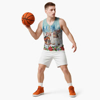 Romania Christmas Basketball Jersey Romanian Folklore Traditional Christmas Mask - Wonder Print Shop