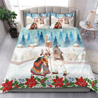 Romania Christmas Bedding Set Romanian Folklore Traditional Christmas Mask - Wonder Print Shop