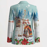 Romania Christmas Blazer Romanian Folklore Traditional Christmas Mask - Wonder Print Shop
