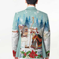 Romania Christmas Blazer Romanian Folklore Traditional Christmas Mask - Wonder Print Shop