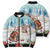 Romania Christmas Bomber Puffer Jacket Romanian Folklore Traditional Christmas Mask - Wonder Print Shop