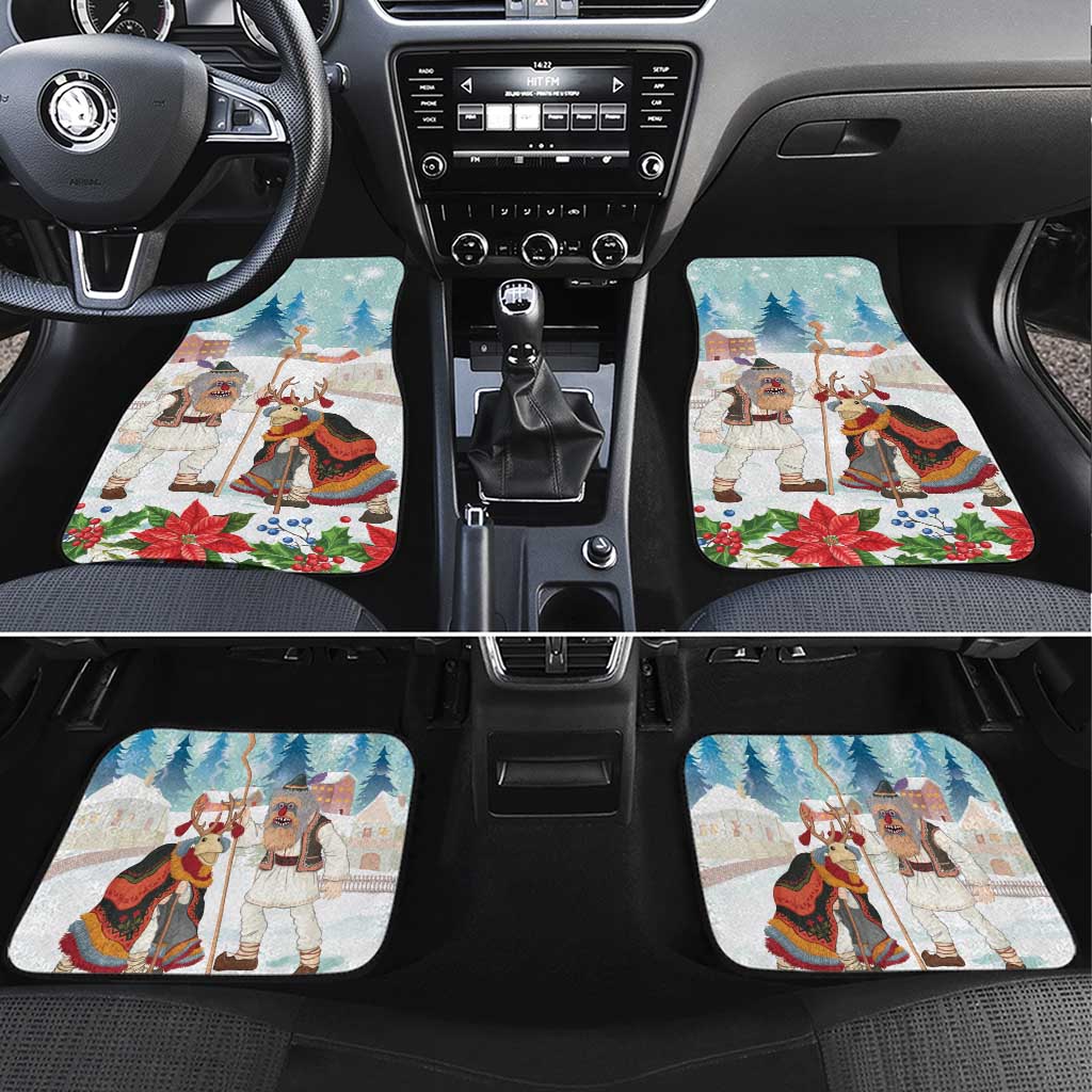 Romania Christmas Car Mats Romanian Folklore Traditional Christmas Mask - Wonder Print Shop