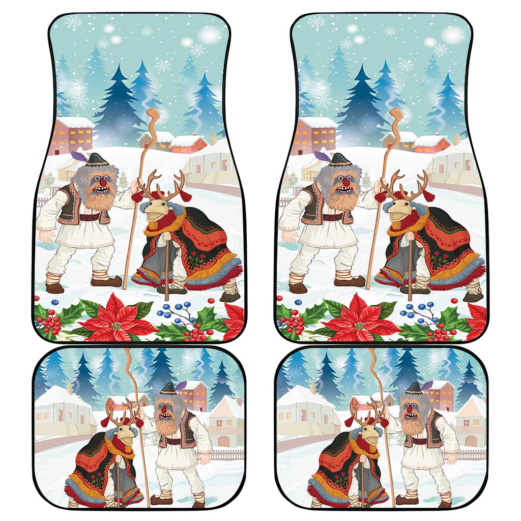 Romania Christmas Car Mats Romanian Folklore Traditional Christmas Mask - Wonder Print Shop