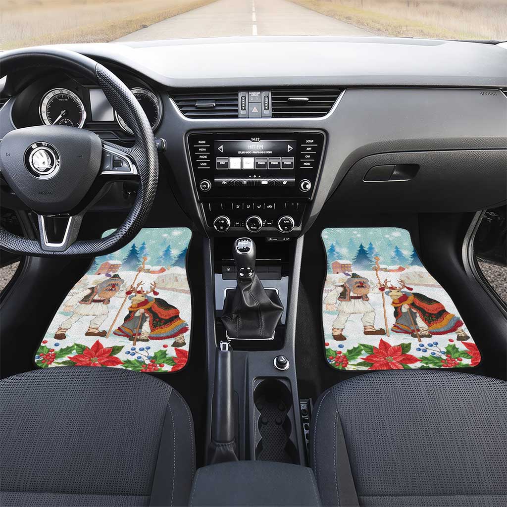 Romania Christmas Car Mats Romanian Folklore Traditional Christmas Mask - Wonder Print Shop