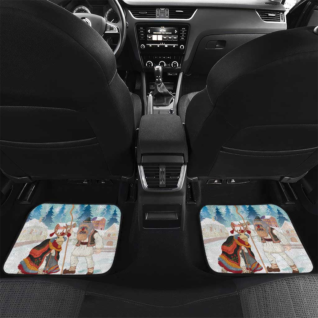 Romania Christmas Car Mats Romanian Folklore Traditional Christmas Mask - Wonder Print Shop