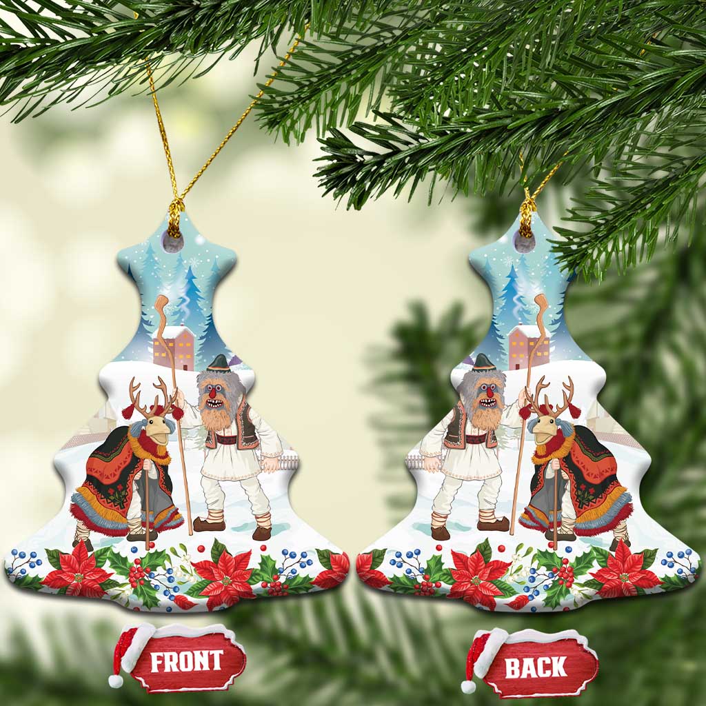 Romania Christmas Ceramic Ornament Romanian Folklore  Traditional Christmas Mask - Wonder Print Shop