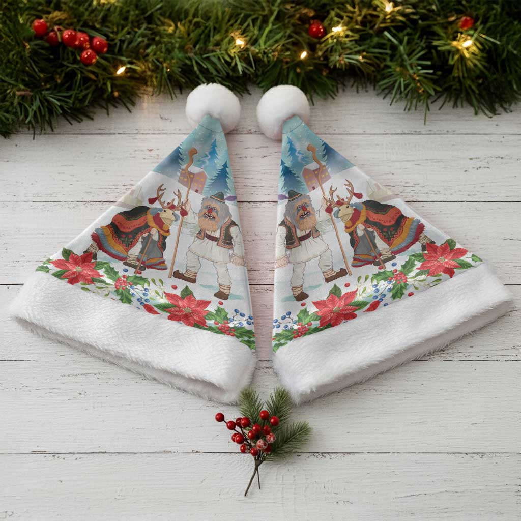 Romania Christmas Santa Hat Romanian Folklore  Traditional Christmas Mask - Wonder Print Shop