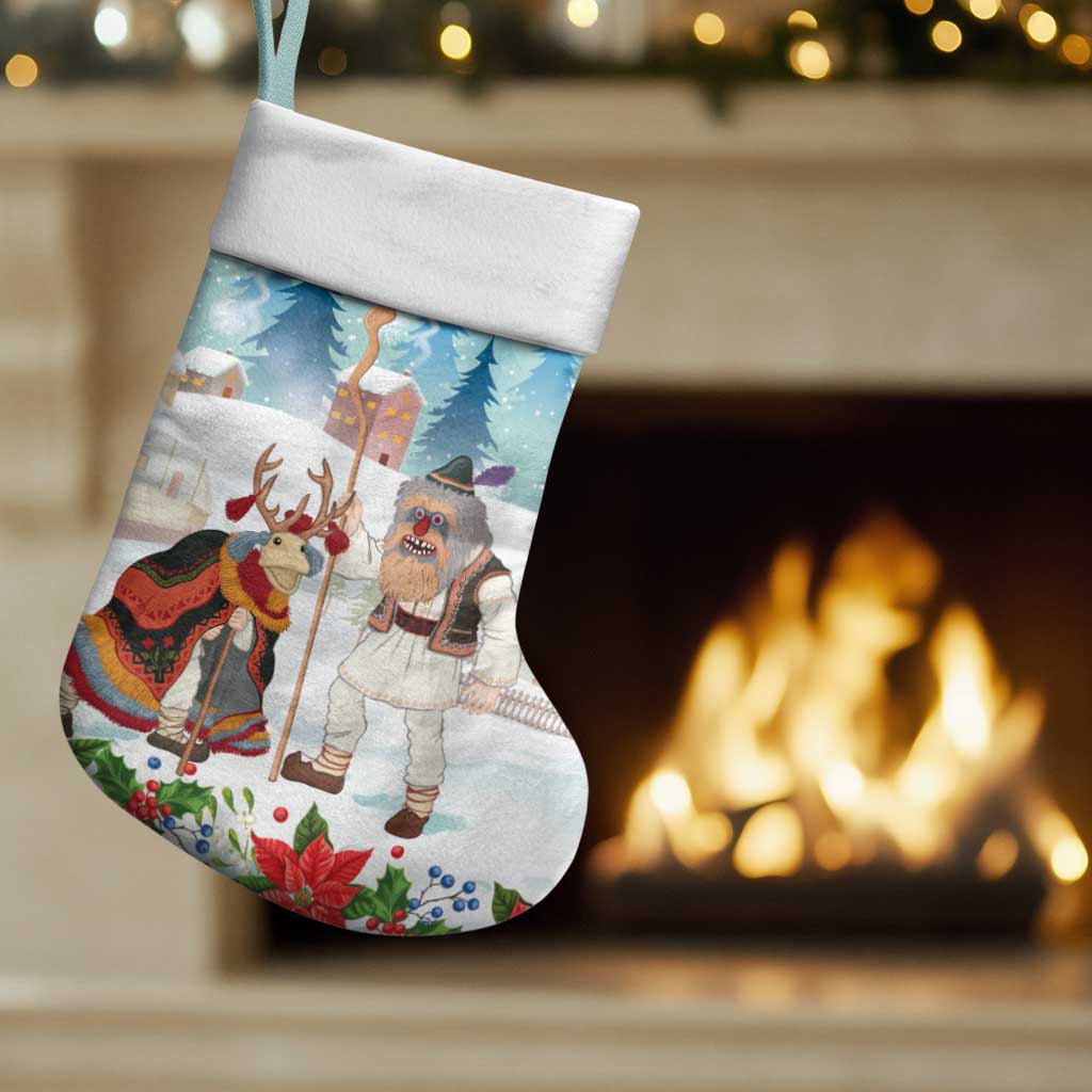 Romania Christmas Stocking Romanian Folklore  Traditional Christmas Mask - Wonder Print Shop
