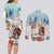 Romania Christmas Couples Matching Long Sleeve Bodycon Dress and Long Sleeve Button Shirt Romanian Folklore Traditional Christmas Mask - Wonder Print Shop