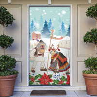 Romania Christmas Door Cover Romanian Folklore Traditional Christmas Mask - Wonder Print Shop