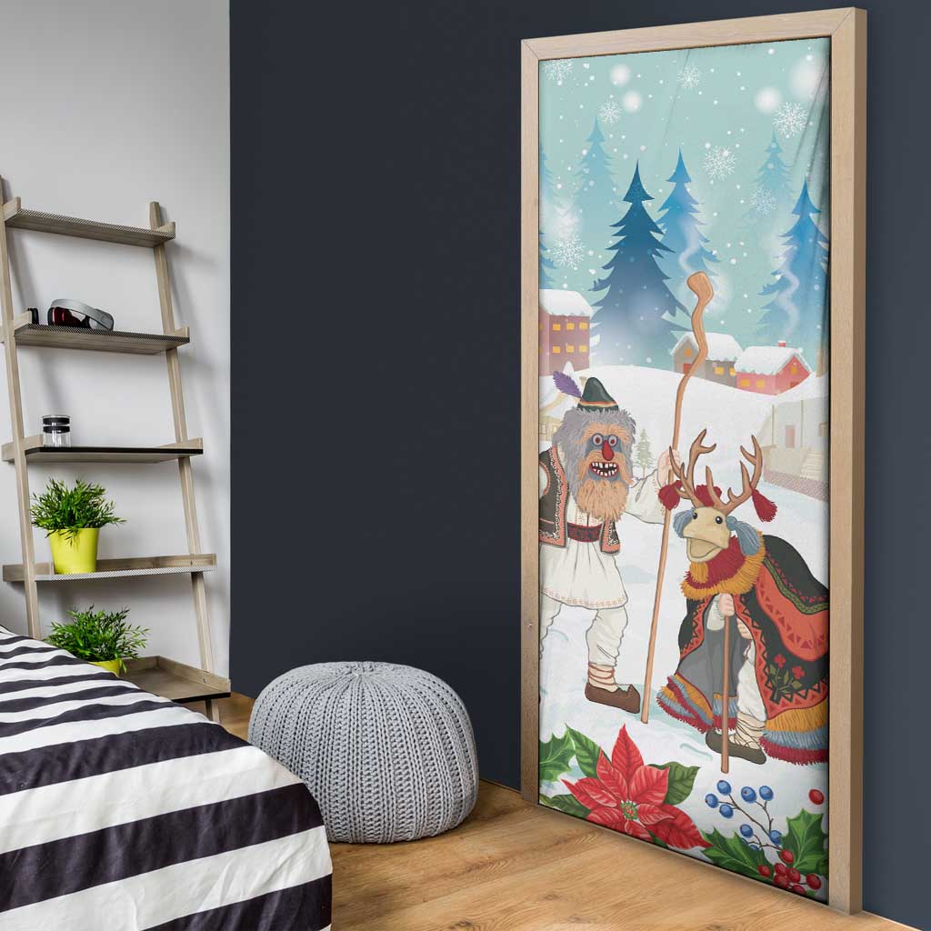 Romania Christmas Door Cover Romanian Folklore Traditional Christmas Mask - Wonder Print Shop