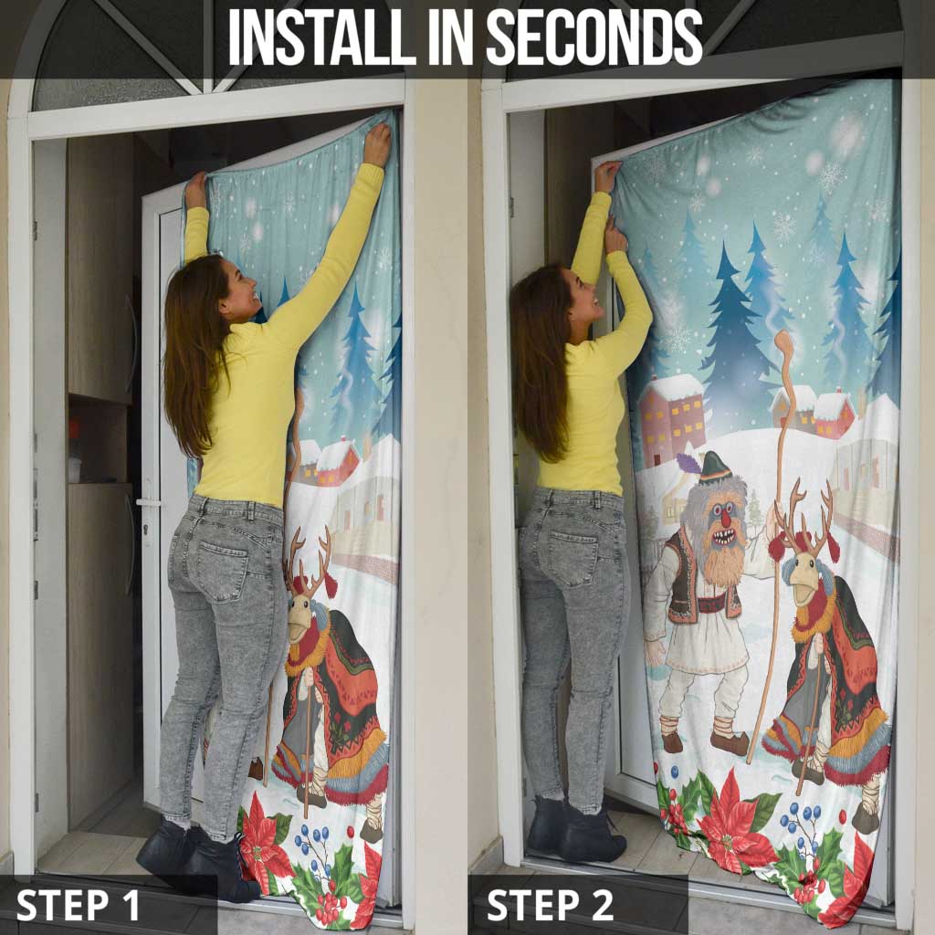 Romania Christmas Door Cover Romanian Folklore Traditional Christmas Mask - Wonder Print Shop