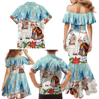 Romania Christmas Family Matching Mermaid Dress and Hawaiian Shirt Romanian Folklore Traditional Christmas Mask - Wonder Print Shop