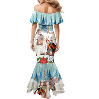 Romania Christmas Family Matching Mermaid Dress and Hawaiian Shirt Romanian Folklore Traditional Christmas Mask - Wonder Print Shop