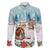 Romania Christmas Family Matching Off Shoulder Short Dress and Hawaiian Shirt Romanian Folklore Traditional Christmas Mask - Wonder Print Shop