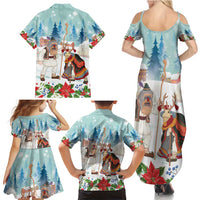 Romania Christmas Family Matching Summer Maxi Dress and Hawaiian Shirt Romanian Folklore Traditional Christmas Mask - Wonder Print Shop