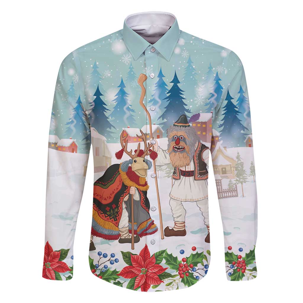 Romania Christmas Family Matching Summer Maxi Dress and Hawaiian Shirt Romanian Folklore Traditional Christmas Mask - Wonder Print Shop