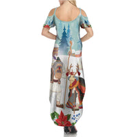Romania Christmas Family Matching Summer Maxi Dress and Hawaiian Shirt Romanian Folklore Traditional Christmas Mask - Wonder Print Shop