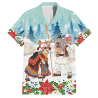 Romania Christmas Family Matching Tank Maxi Dress and Hawaiian Shirt Romanian Folklore Traditional Christmas Mask - Wonder Print Shop