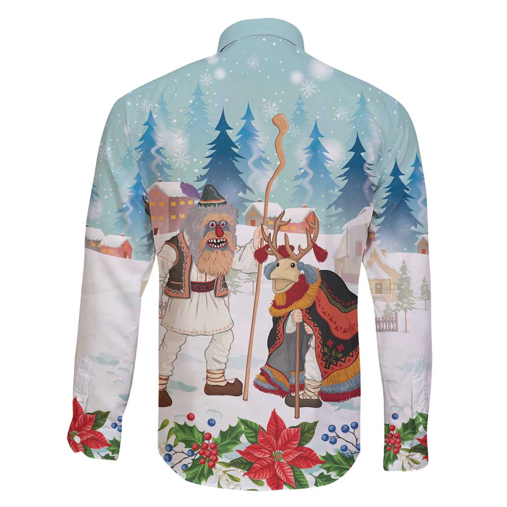 Romania Christmas Family Matching Tank Maxi Dress and Hawaiian Shirt Romanian Folklore Traditional Christmas Mask - Wonder Print Shop