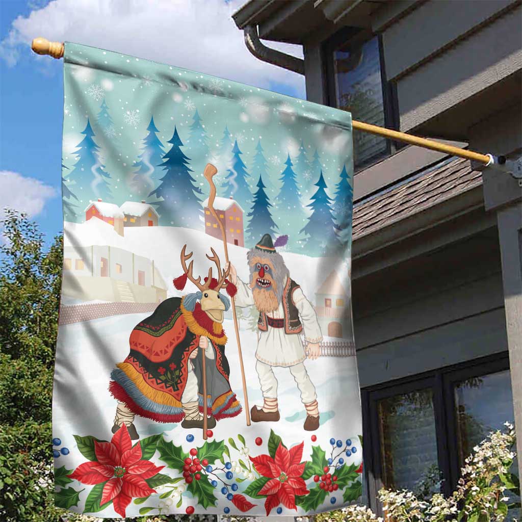 Romania Christmas Garden Flag Romanian Folklore Traditional Christmas Mask - Wonder Print Shop