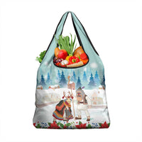 Romania Christmas Grocery Bag Romanian Folklore Traditional Christmas Mask - Wonder Print Shop