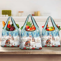 Romania Christmas Grocery Bag Romanian Folklore Traditional Christmas Mask - Wonder Print Shop