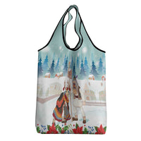 Romania Christmas Grocery Bag Romanian Folklore Traditional Christmas Mask - Wonder Print Shop