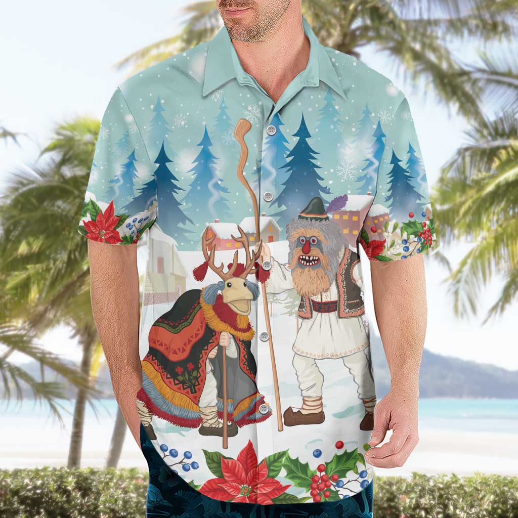 Romania Christmas Hawaiian Shirt Romanian Folklore Traditional Christmas Mask - Wonder Print Shop