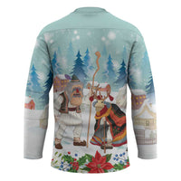 Romania Christmas Hockey Jersey Romanian Folklore Traditional Christmas Mask - Wonder Print Shop