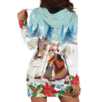 Romania Christmas Hoodie Dress Romanian Folklore Traditional Christmas Mask - Wonder Print Shop