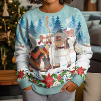 Romania Christmas Kid Ugly Christmas Sweater Romanian Folklore  Traditional Christmas Mask - Wonder Print Shop